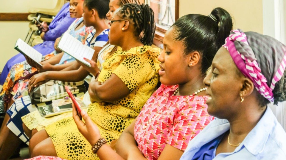 Sisters in Meeting in Tanzania